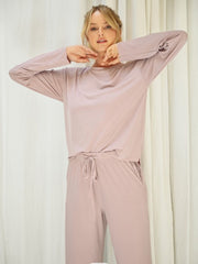 Let Me Be Calm Pajama Set Lilac PJs