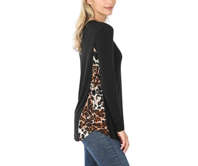 Hiding In The Forest Leopard Silky Smooth Premium Top Black