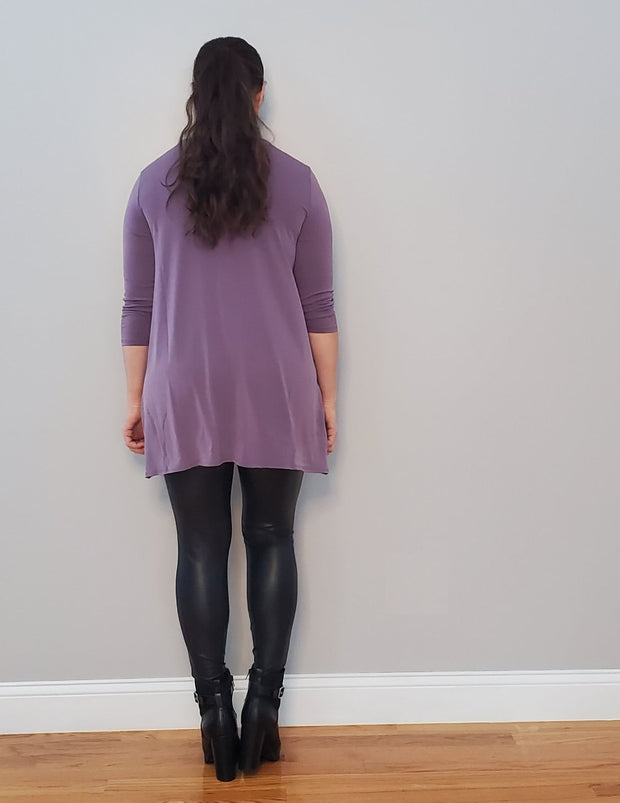 Oh I Still Got It Flow Point Blouse Lilac Gray