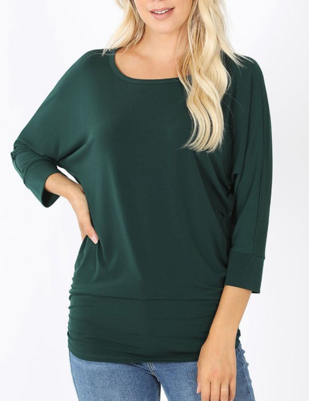 I'm So Fly With My Dolman Top Hunter Green