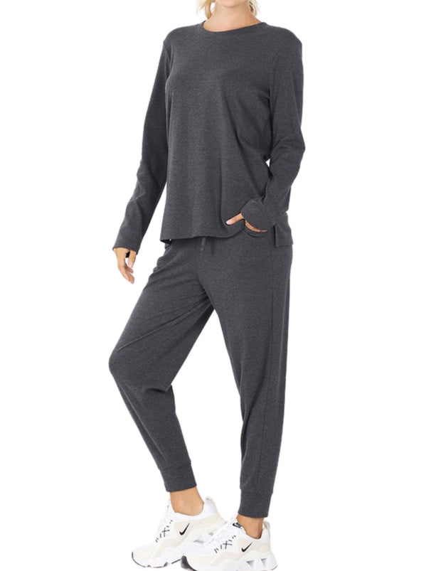Jogging? Oh No, This Is For Lounging Jogger Set Charcoal