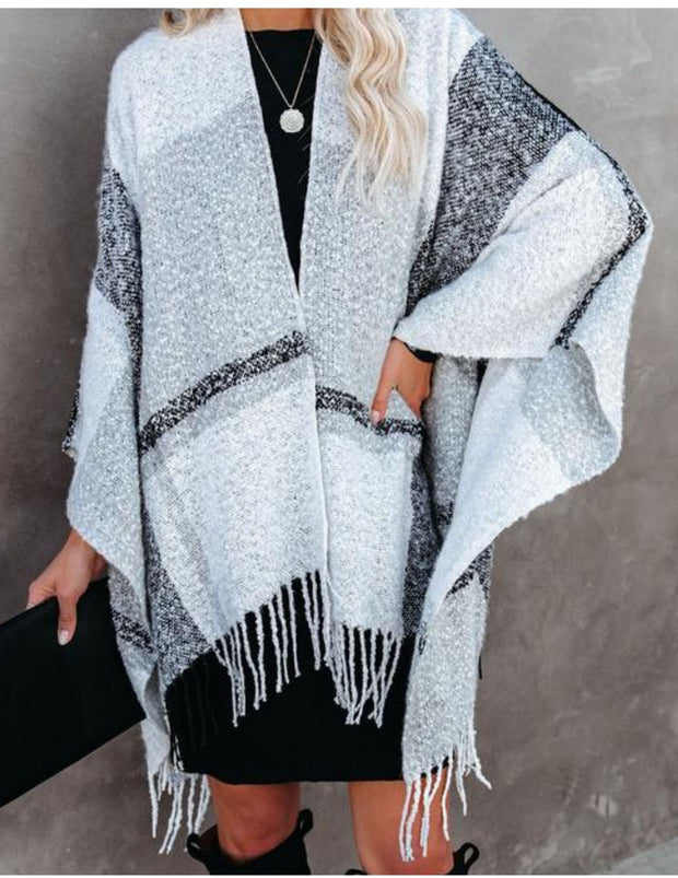 I Can Wear This All Day Poncho Gray