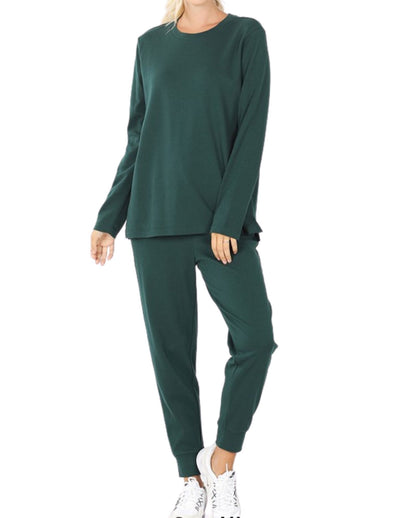 Jogging? Oh No, This Is For Lounging Jogger Set Hunter Green