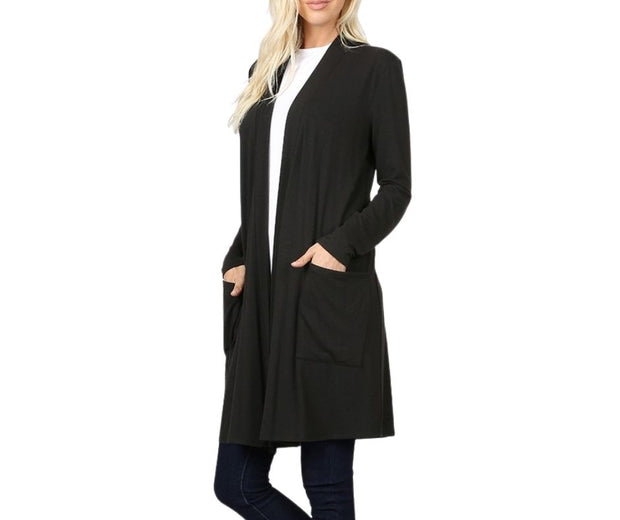 Wrapped With Love and Comfort Long Cardigan Black
