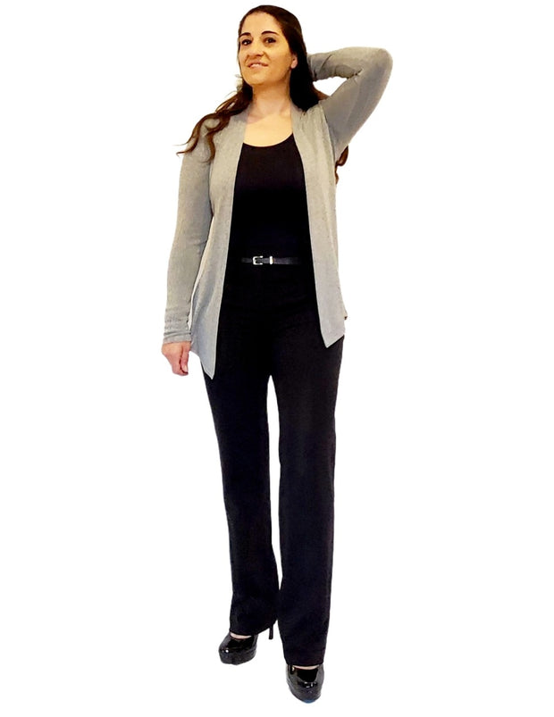 Not Business All the Time Sheer Cardigan Sleek Black
