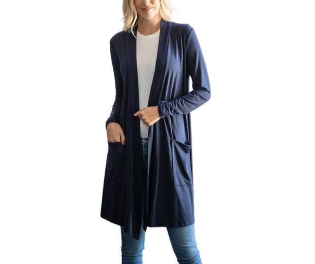 Wrapped With Love and Comfort Long Cardigan Navy