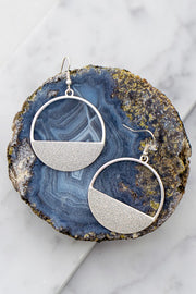 The Moon In Not The Only One Who Shines! Drop Glitter Earrings - Silver